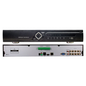 EuroVideo EVD-C08/100A1FH HD-CVI DVR, 8 CVI, vagy 4 CVI 4 IP bemenet, 1080p/12,5 fps, 720p/25 fps, 2x4 TB SATA HDD
