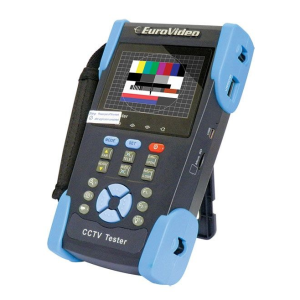 EuroVideo EVM-3,5LCD-SFT 3,5&quot;-os teszt monitor PoE teszterrel, kábelvizsgálóval, digitális multiméterrel