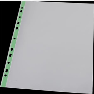 PANTA PLAST Genotherm, lefűzhető, színes szélű, fényes felületű, A4, 40 mikron, PANTA PLAST, zöld