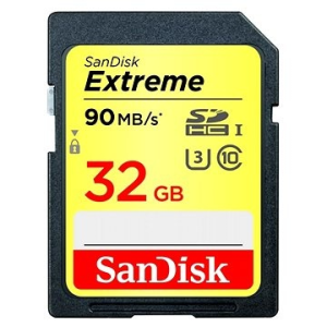 Sandisk Extreme 32GB SDHC Class 10 UHS-I (U3)