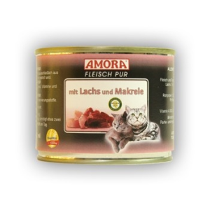  Amora Fleisch pur Katze 200g Lazac &amp; Makréla