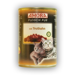 Amora Fleisch pur Katze 400g Pulyka