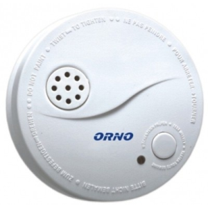 ORNO ORDC609 optikai füstérzékelő, hang- és fényjelzés, tesztnyomógomb, alacsony telep jelzés, hangnyomás ~86 dB, EN14604:2005, tápfeszültség 9 V 6F22 (tar