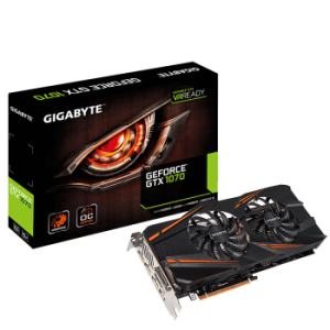 Gigabyte GeForce GTX 1070 WINDFORCE OC 8GB GDDR5 256bit PCIe (GV-N1070WF2OC-8GD)