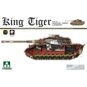 Takom WWII German Heavy Tank Sd.Kfz.182 King Tiger Henschel Turret w/Zimmerit tank makett 2045