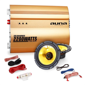 Auna 2.0 Car Hifi Set "Golden Race V1" - 5" Lautsprecher & 2200W Verstärker