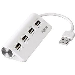 Hama USB 2.0 4 port Fehér