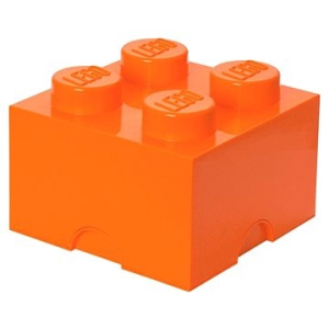 LEGO tároló doboz 4 250 x 250 x 180 mm - Orange