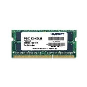 Patriot SO-DIMM 4 gigabájt DDR3 1600MHz CL11 aláírási sor