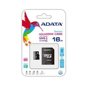 ADATA MicroSDHC 16GB + Adapter UHS-I CLASS 10 (AUSDH16GUICL10-RA1)