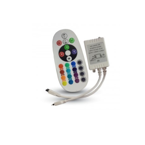 V-tac Dimmer , RGB , Távirányítós , 12V (6A/72W) , 24 gombos , infravörös érzékelővel