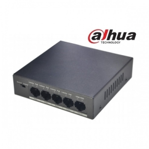 Dahua PFS3005-4P-58 PoE switch, 4x 10/100(PoE+/PoE) + 1x 10/100 uplink, 58W, 51VDC