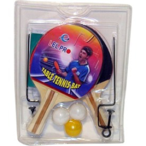 Pingpong ütő 2 darabos készlet labdával és hálóval