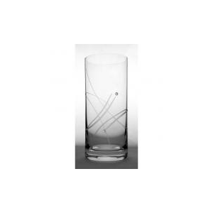  Üveg pohár swarovski dísszel long drink 300ml átlátszó S/6