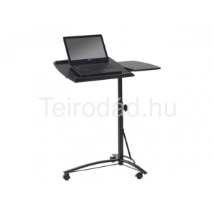  HAL-B14 görgős laptop asztal (állítható magasság, fekete)