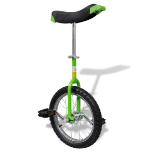 vidaXL Zöld állítható egykerekű kerékpár 16 colos