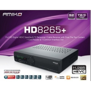 Amiko HD 8265+ műholdvevő és T2/C beltéri egység
