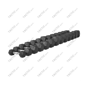  Capetan® Professional Line 30Kg Hex Egykezes edzőtermi gumírozott kézi súlyzó gumírozott fejvégekkel
