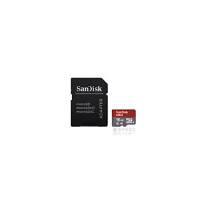 Sandisk microSD Ultra 16GB memóriakártya + adapter, 98MB/s, CL10, UHS-1, A1 (173446)