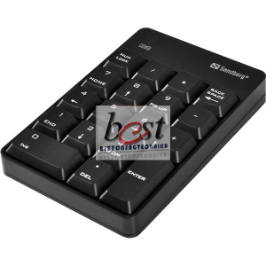 SANDBERG Billentyűzet Vezeték Nélküli - Wireless Numeric Keypad 2 (numerikus billentyűzet; fekete)