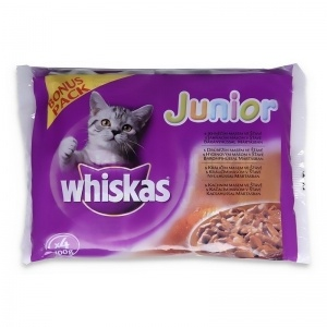 Whiskas Alutasakos 100g 4-pack Junior Bonus