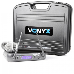 Vonyx WM73, vezeték nélküli 2 csatornás UHF adó rendszer