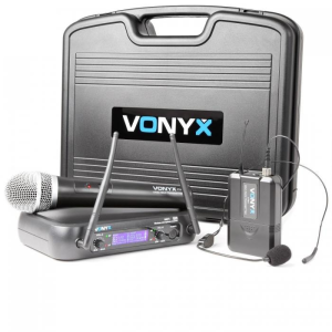 Vonyx WM73C, vezeték nélküli 2 csatornás UHF adó rendszer