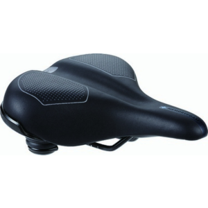 BBB BSD-105 kerékpáros nyereg "ComfortPlus XL" 225mm széles, ergonomikus, emlékez? szivacsos, acél pálca, fekete