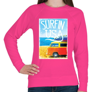 PRINTFASHION Amerikai szörfös - Női pulóver - Fukszia