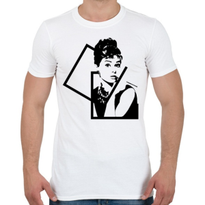 PRINTFASHION Audrey Hepburn - Férfi póló - Fehér