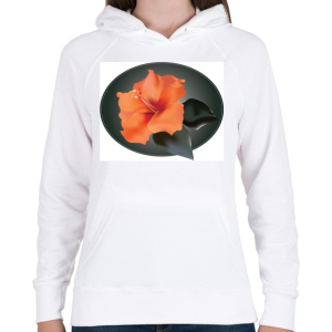 PRINTFASHION Virágom - Női kapucnis pulóver - Fehér