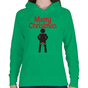 PRINTFASHION Boldog Karácsonyt! - Női kapucnis pulóver - Zöld