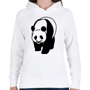 PRINTFASHION Panda - Női kapucnis pulóver - Fehér
