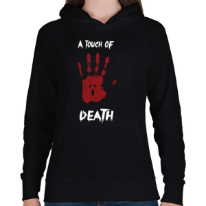 PRINTFASHION Megérint a halál - Női kapucnis pulóver - Fekete