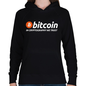 PRINTFASHION Bitcoin - Női kapucnis pulóver - Fekete