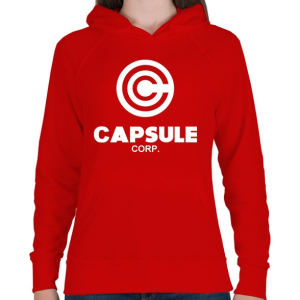 PRINTFASHION Capsule Corp - Női kapucnis pulóver - Piros