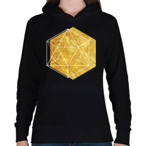 PRINTFASHION Hexagonal 2 - Női kapucnis pulóver - Fekete