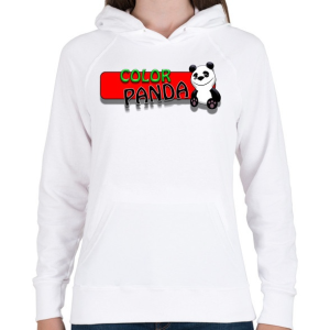 PRINTFASHION Color panda android game - Női kapucnis pulóver - Fehér