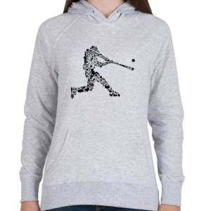 PRINTFASHION Baseball játékos - Női kapucnis pulóver - Sport szürke