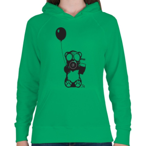 PRINTFASHION Atommaci - Női kapucnis pulóver - Zöld