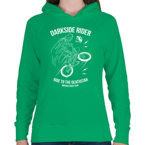 PRINTFASHION Darkside rider - Női kapucnis pulóver - Zöld