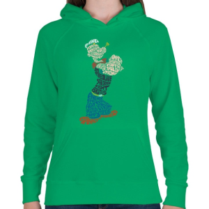PRINTFASHION Tengerész - Női kapucnis pulóver - Zöld