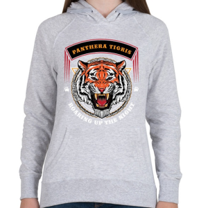 PRINTFASHION Tigris - Női kapucnis pulóver - Sport szürke