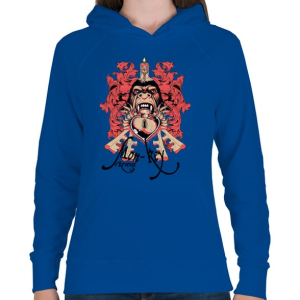 PRINTFASHION Majom bosszú - Női kapucnis pulóver - Királykék