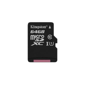 Kingston Memóriakártya MicroSDXC 64GB CL10 UHS-I Canvas Select (80/10) Adapter nélkül