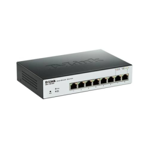 DLINK D-Link Switch 8x1000Mbps PoE Smart (PoE: 64 watt/8 port/802.3af) fanless