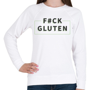 PRINTFASHION fcuk-gluten-grey-green - Női pulóver - Fehér