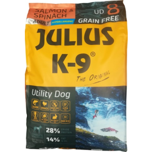  Julius-K9 GF Hypoallergenic Utility Dog Adult Salmon & Spinach 340g