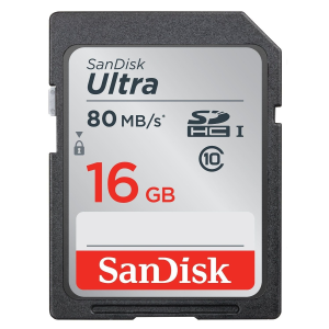 Sandisk Ultra SDHC 16 GB 80 MB/s Class 10 UHS-I