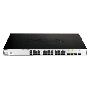 DLINK D-Link Switch 24x1000Mbps+4x1000/SFP Smart Poe (PoE: 370 watt/24 port/802.3at)